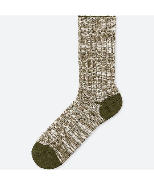 UNIQLO（ユニクロ）の「スラブソックス（ソックス/靴下・メンズ・DARK GRAY 08/BEIGE 31/OLIVE 57/BLACK 09・25-27/27-29）」の4枚目の写真