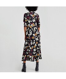 ZARA（ザラ）の「花柄シャツワンピース ロングワンピース