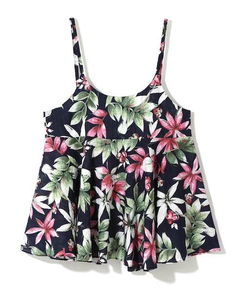 GRL（グレイル）の「花柄フレアキャミブラウス（シャツ/ブラウス・レディース・マスタード/ネイビー・M）」の2枚目の写真