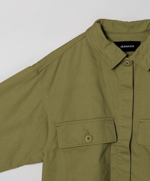 JEANASIS（ジーナシス）の「ショートミリタリージャケット（ジャケット/アウター・カーキ()）」の4枚目の写真