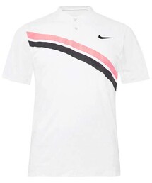 Nike Roger Federer Dri-FIT ポロシャツ ホワイト NIKE（ナイキ）の「Nike Tennis Zonal Cooling Roger Federer Striped
