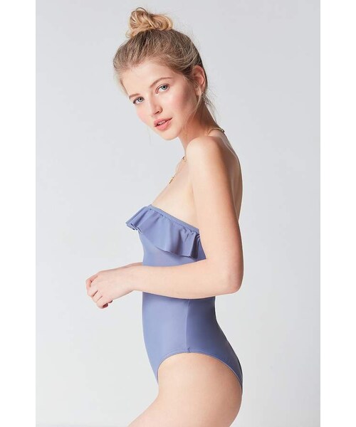 URBAN OUTFITTERS（アーバンアウトフィッターズ）の「GNASH swim X UO Bandeau One-Piece Swimsuit（水着・レディース・Gray/Orange・2/4/6/8）」の5枚目の写真