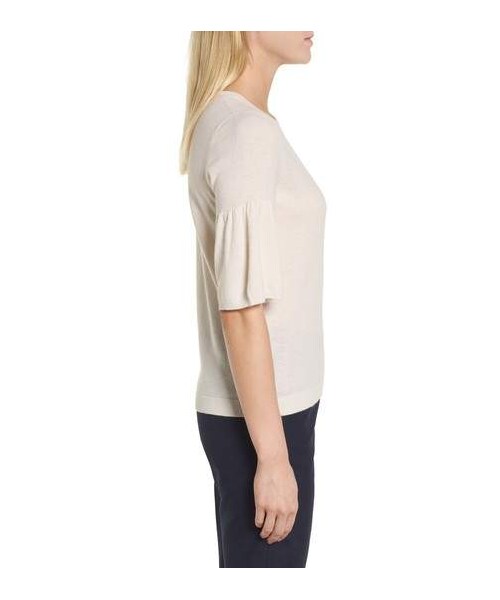 Nordstrom（ノードストロム）の「Nordstrom Signature Ruffled Sleeve Cashmere Sweater（ニット/セーター・レディース・Blue/White・X-small/Small/Large/X-large/Medium）」の3枚目の写真