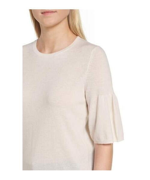 Nordstrom（ノードストロム）の「Nordstrom Signature Ruffled Sleeve Cashmere Sweater（ニット/セーター・レディース・Blue/White・X-small/Small/Large/X-large/Medium）」の6枚目の写真
