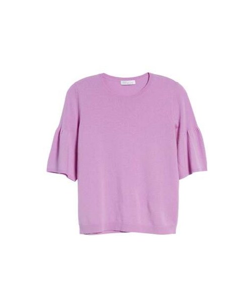 Nordstrom（ノードストロム）の「Nordstrom Signature Ruffled Sleeve Cashmere Sweater（ニット/セーター・レディース・Blue/White・X-small/Small/Large/X-large/Medium）」の5枚目の写真
