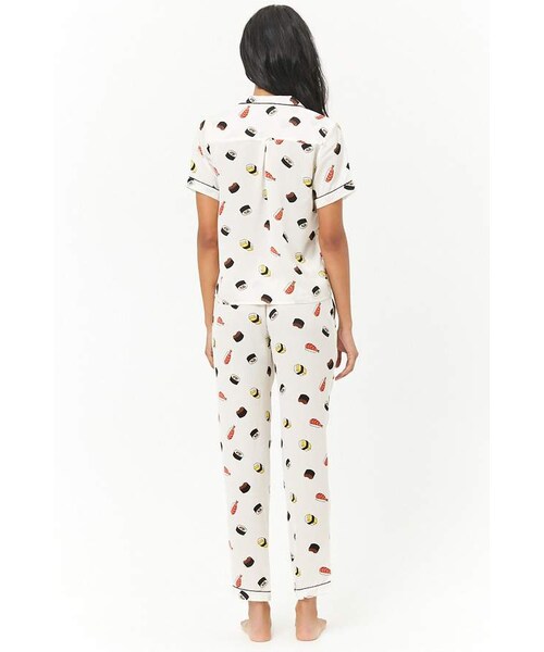 FOREVER 21（フォーエバー トゥエンティーワン）の「Forever 21 Sushi Print Pajama Set（ルームウェア/パジャマ・レディース・White・X-small/Small/Medium/Large）」の3枚目の写真