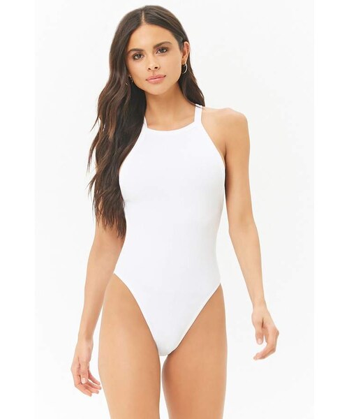 FOREVER 21(フォーエバー トゥエンティーワン)の「Forever 21 Crisscross-Back Bodysuit(その他アンダーウェア/インナー・レディース・Black/White/Orange・Xs/s/Med/lg)」の10枚目の写真