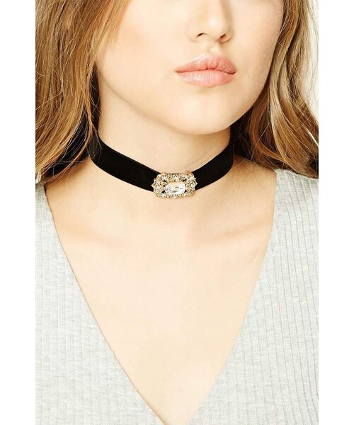 Forever 21（フォーエバー トゥエンティーワン）の「Forever 21 Floral Faux Gem Choker（ネックレス