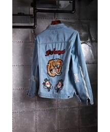 GUCCI  デニムジャケット　赤　サイズ38  ▲1 GUCCI デニムジャケット 赤 サイズ38 △1 レディース