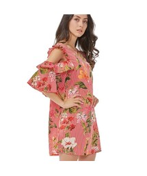 ZARA 花柄フリルパフスリーブワンピース　XL 楽天市場】【60％OFFクーポン対象】フラワーラッフル フリル