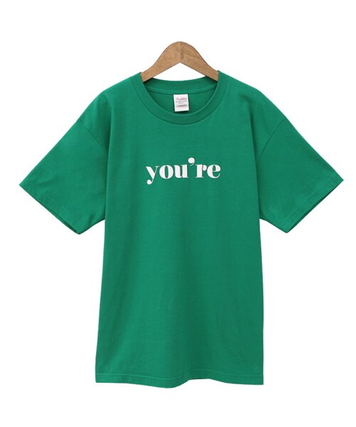 Dailyabout(デイリーアバウト)の「ラウンドネック半袖Tシャツ(Tシャツ/カットソー・レディース・グリーン・FREE)」の1枚目の写真