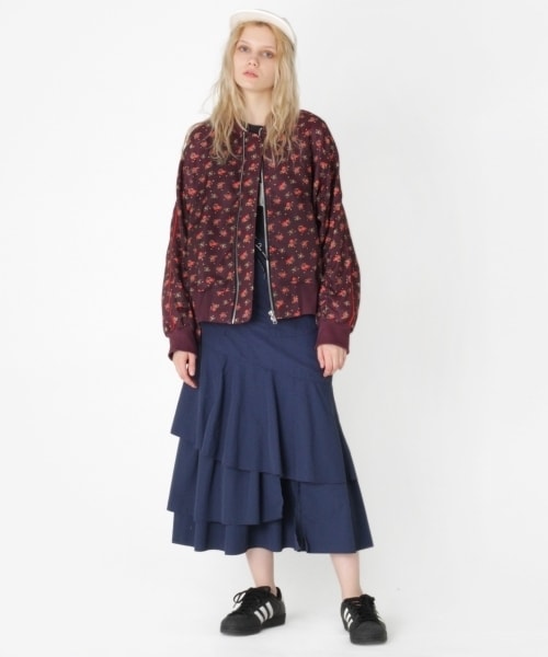 RNA（アールエヌエー）の「＜予約＞フラワープリントラインジャケット（ジャケット/アウター・レディース・ブラックベース/ブラウンベース/ブルーベース・M）」の21枚目の写真