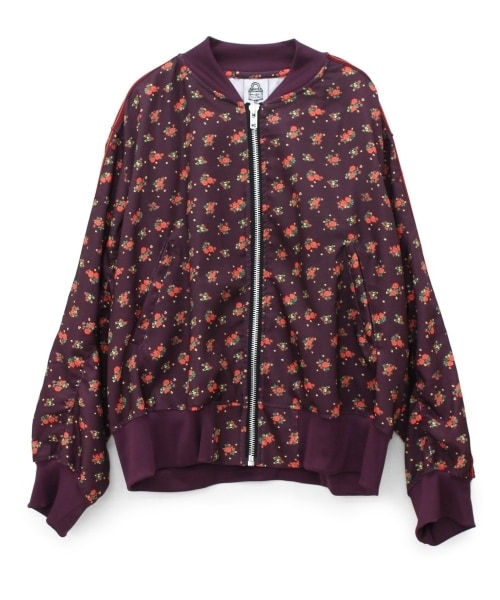 RNA（アールエヌエー）の「＜予約＞フラワープリントラインジャケット（ジャケット/アウター・レディース・ブラックベース/ブラウンベース/ブルーベース・M）」の2枚目の写真