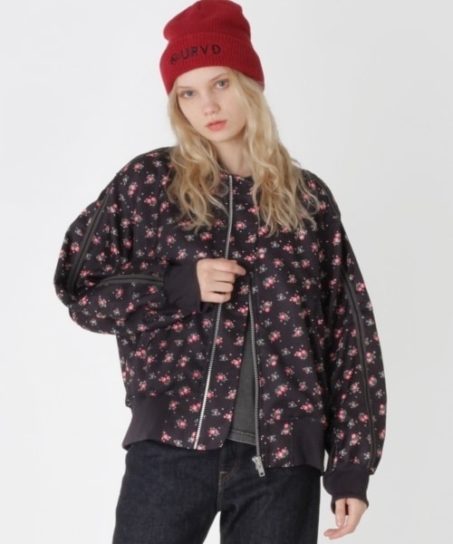 RNA（アールエヌエー）の「＜予約＞フラワープリントラインジャケット（ジャケット/アウター・レディース・ブラックベース/ブラウンベース/ブルーベース・M）」の14枚目の写真