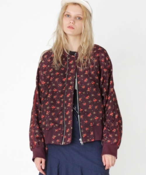 RNA（アールエヌエー）の「＜予約＞フラワープリントラインジャケット（ジャケット/アウター・レディース・ブラックベース/ブラウンベース/ブルーベース・M）」の16枚目の写真