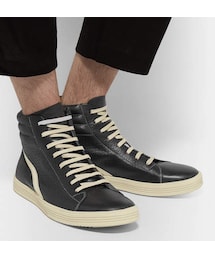 【Rick owens】SNEAKERS FULL GRAIN LEATHER スニーカー RICK OWENS Leather sneakers | NET-A-PORTER