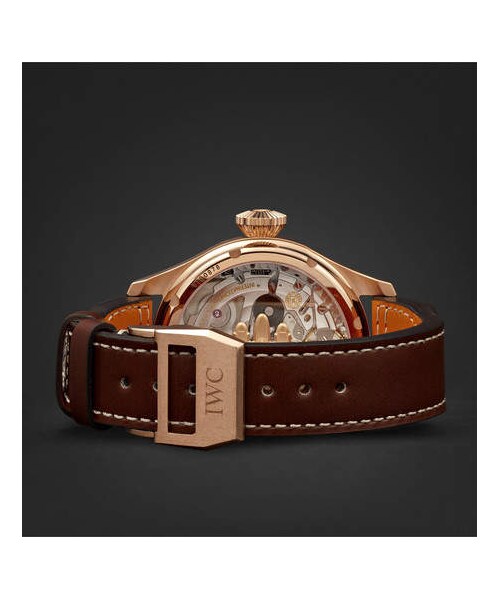 IWC(インターナショナルウォッチカンパニー)の「IWC SCHAFFHAUSEN Big Pilot's Antoine De Saint-Exupéry 46mm 18-Karat Red Gold And Leather Watch(アナログ腕時計・メンズ・Brown・One Size)」の3枚目の写真
