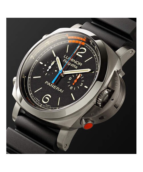 PANERAI（パネライ）の「Officine Panerai Luminor 1950 Regatta 3 Days Chrono Flyback Automatic Titanio 47mm Titanium And Rubber Watch（アナログ腕時計・メンズ・Black・One Size）」の5枚目の写真