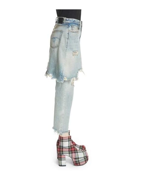 R13（アールサーティーン）の「R13 Double Classic Ripped Crop Jeans 