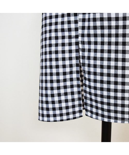 no brand（ノーブランド）の「【SALE】2WAYギンガムチェックフレアスリーブOP（ワンピース・レディース・その他）」の9枚目の写真