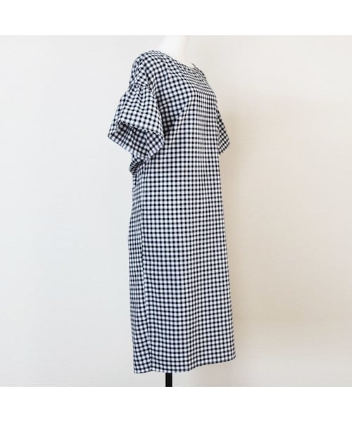 no brand（ノーブランド）の「【SALE】2WAYギンガムチェックフレアスリーブOP（ワンピース・レディース・その他）」の6枚目の写真