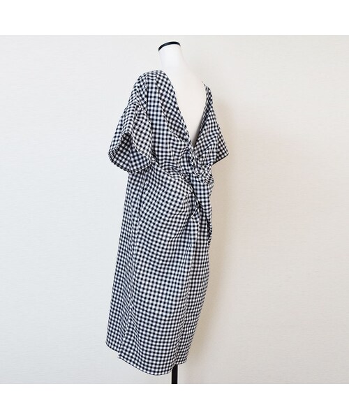 no brand（ノーブランド）の「【SALE】2WAYギンガムチェックフレアスリーブOP（ワンピース・レディース・その他）」の10枚目の写真