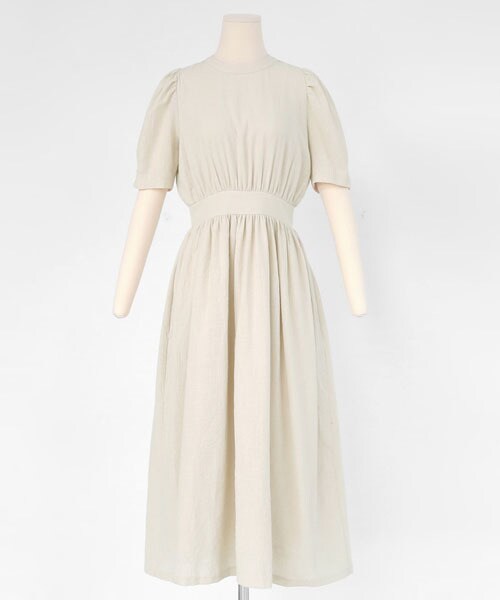 DHOLIC（ディーホリック）の「バックオープンフレアワンピース（ワンピース・レディース・ブラック/ベージュ・FREE）」の2枚目の写真