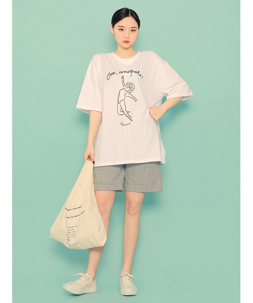 HOTPING（ホッピン）の「ウエストストリングショートパンツ（その他パンツ・レディース・ライトカーキ/デニム/ホワイト/グレー/ブラック/ベージュ・フリーサイズ(XS-L)	）」の4枚目の写真