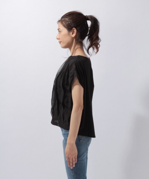 laboratory work（ラボラトリーワーク）の「デザインシフォンプルオーバー（トップス・ホワイト/ブラック/グレー）」の10枚目の写真