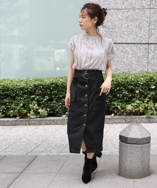 laboratory work（ラボラトリーワーク）の「デザインシフォンプルオーバー（トップス・ホワイト/ブラック/グレー）」の5枚目の写真