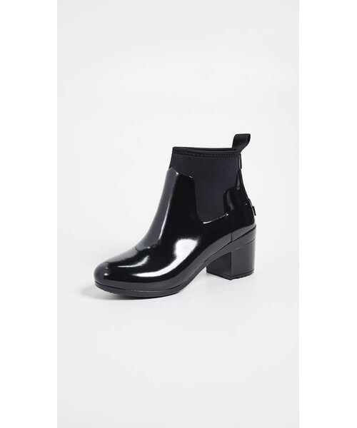 hunter refined gloss chelsea boots