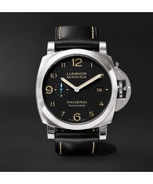 PANERAI | Officine Panerai Luminor Marina 1950 3 Days Acciaio 44mm Stainless Steel And Leather Watch(アナログ腕時計)