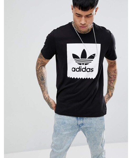 adidas（アディダス）の「Adidas Skateboarding adidas Skateboarding Solid Blackbird  Logo T-Shirt In Black CW2339（Tシャツ・カットソー）」 - WEAR