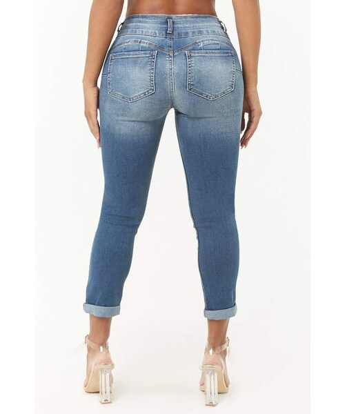 FOREVER 21（フォーエバー トゥエンティーワン）の「Forever 21 Skinny Push-Up Jeans（デニムパンツ・レディース・Blue・1/3/5/7/9/11/13/0）」の6枚目の写真
