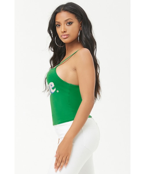 FOREVER 21（フォーエバー トゥエンティーワン）の「Enjoy Spriteグラフィックキャミソール（その他・レディース・GREEN/WHITE・S/M/L）」の2枚目の写真