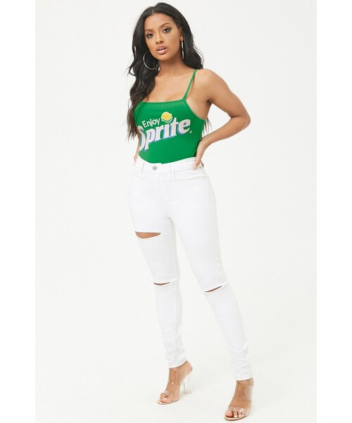 FOREVER 21（フォーエバー トゥエンティーワン）の「Enjoy Spriteグラフィックキャミソール（その他・レディース・GREEN/WHITE・S/M/L）」の4枚目の写真