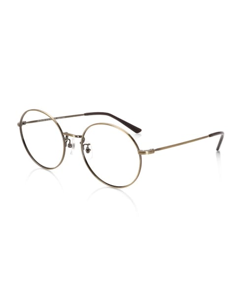 JINS（ジンズ）の「【Combination AF & Metal】コンビネーション エアフレーム&メタル ラウンド（メガネ・レディース・ブラウン(84)/ゴールド(95)/マットブラック(97)/アンティークゴールド(98)・Medium 53□19-145○48）」の4枚目の写真