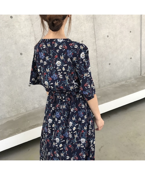 copine（コピン）の「再入荷！キーネック花柄2WAYガウンワンピース(3color)【クリックポスト対象商品】（ワンピース・レディース・その他）」の14枚目の写真