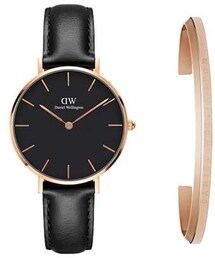 Daniel Wellington | Daniel Wellington Classic Petite Leather Strap Watch & Cuff Gift Set, 32mm(アナログ腕時計)