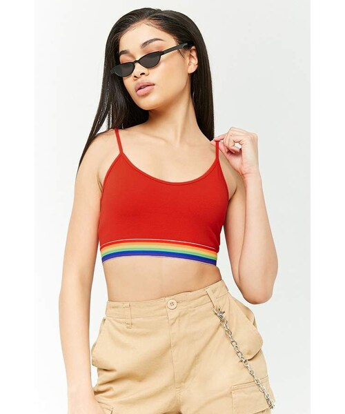 rainbow crop top forever 21