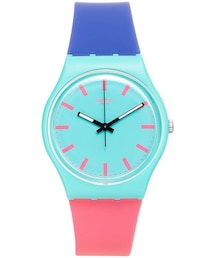 SWATCH | Swatch Unisex Swiss Shunbukin Blue and Pink Silicone Strap Watch 34mm GG215(アナログ腕時計)