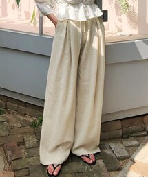 DHOLIC | ストラップSETリネン混ワイドパンツ(その他パンツ)