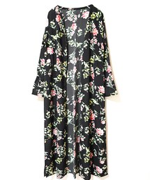 Tiffee SELECT | 花柄シフォンロングカーディガンガウン(カーディガン/ボレロ)