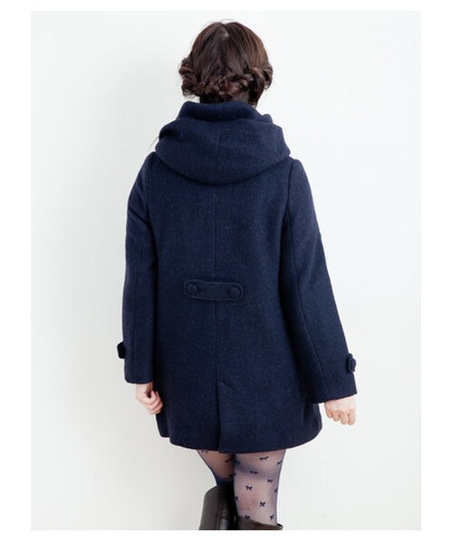 earth music&ecology（アースミュージックアンドエコロジー）の「【Special Price】スライバーニットロングコート（コート　・レディース・ピンク/ネイビー/ライトグレー/ベージュ・M/S）」の3枚目の写真