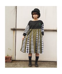 NIRAME.CO | めれんげワンピ  ～カーキ×モノトン～(ワンピース)