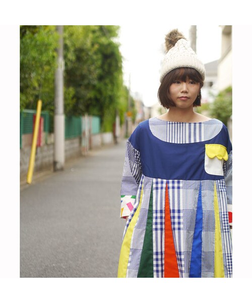 NIRAME.CO(ニラメッコ)の「めれんげワンピ ~カラフルチェック~(ワンピース・メンズ・その他)」の1枚目の写真