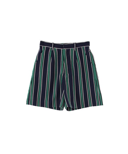 KBF(ケイビーエフ)の「ストライプショートパンツ(パンツ・レディース・グリーン/ベージュ・one)」の2枚目の写真