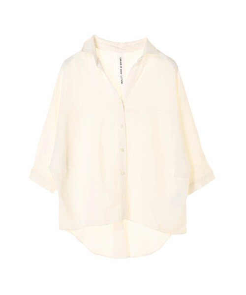 GARAGE OF GOOD CLOTHING(ガレージオブグッドクロージング)の「リネン混シャツ(トップス・ホワイト/ブラウン/カーキ/ネイビー・F)」の7枚目の写真