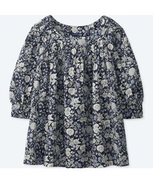 UNIQLO | ソフトコットンスタジオサンダーソンフォーユニクロギャザープリントTブラウス（7分袖）(シャツ/ブラウス)