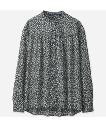 UNIQLO | ソフトコットンスタジオサンダーソンフォーユニクロスタンドカラープリントTブラウス（長袖）(シャツ/ブラウス)